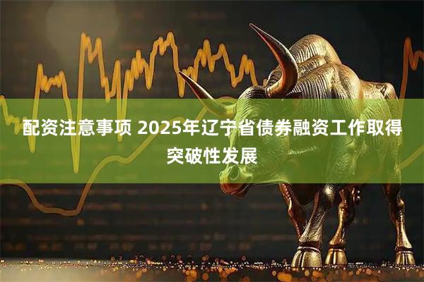 配资注意事项 2025年辽宁省债券融资工作取得突破性发展